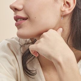 Boucles D'oreilles Pendantes Goutte Or Jaune Amethyste - Boucles d'oreilles pendantes Femme | Histoire d’Or
