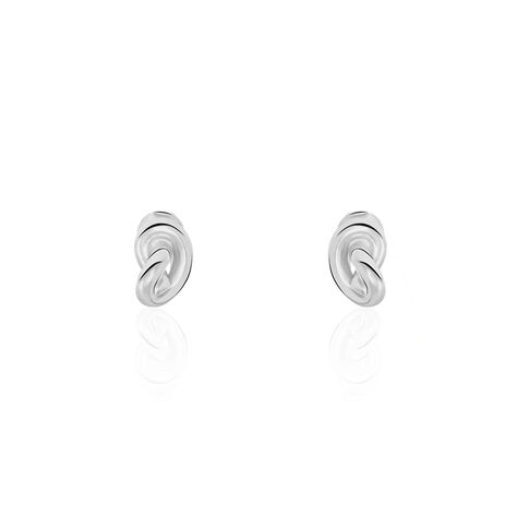 Boucles D'oreilles Puces Ania Argent Blanc - Boucles d'oreilles fantaisie Femme | Histoire d’Or