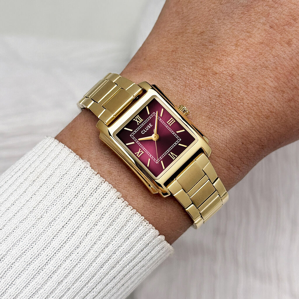 Montre Cluse Angl&eacute;e Bordeaux - F&ecirc;te des m&egrave;res Femme | Histoire d&rsquo;Or