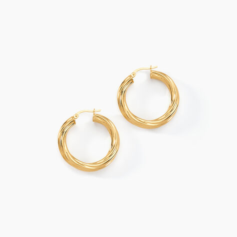 Créoles Yori Or Jaune - Boucles d'oreilles créoles Femme | Histoire d’Or