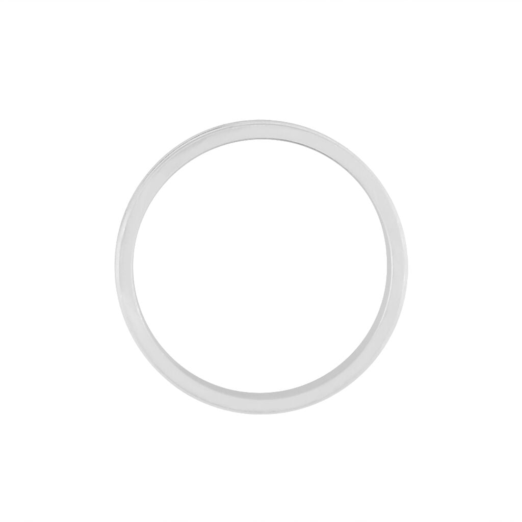 Alliance Francesca-maria Ruban Plat Argent Blanc - Alliances Homme | Histoire d&rsquo;Or
