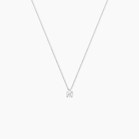 Collier Elfa Or Blanc Diamant - Colliers Femme | Histoire d&rsquo;Or