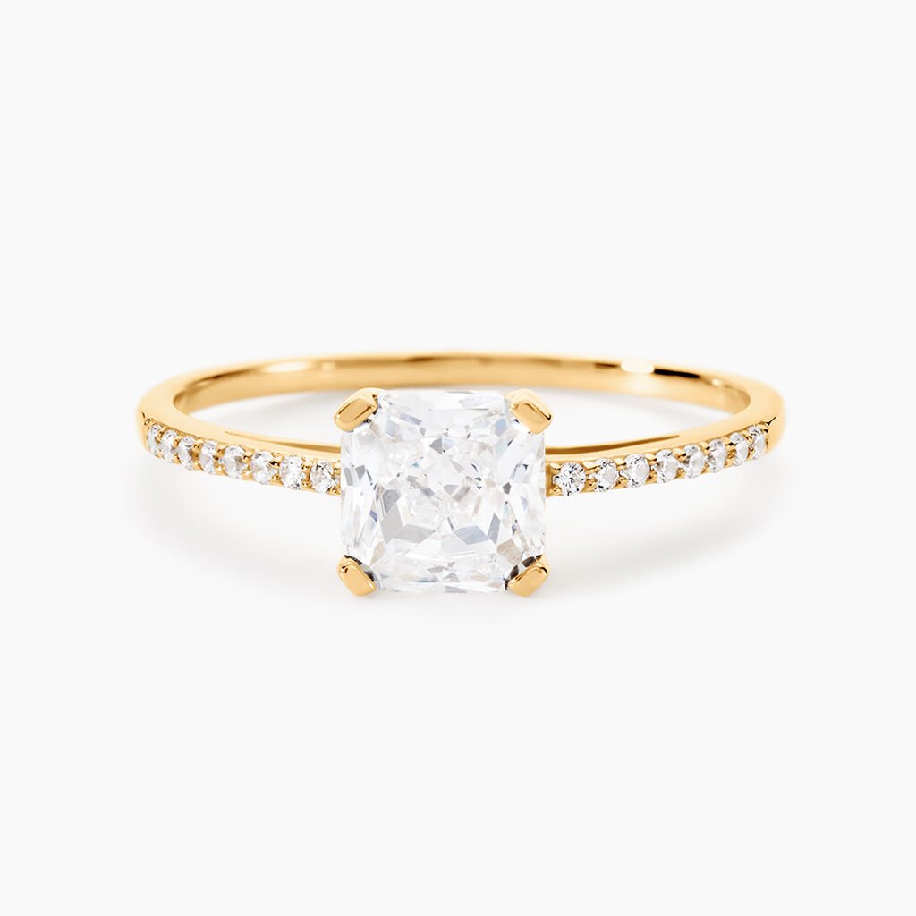 Bague Solitaire Or Jaune Beline Oxyde De Zirconium - Bagues solitaires Femme | Histoire d’Or