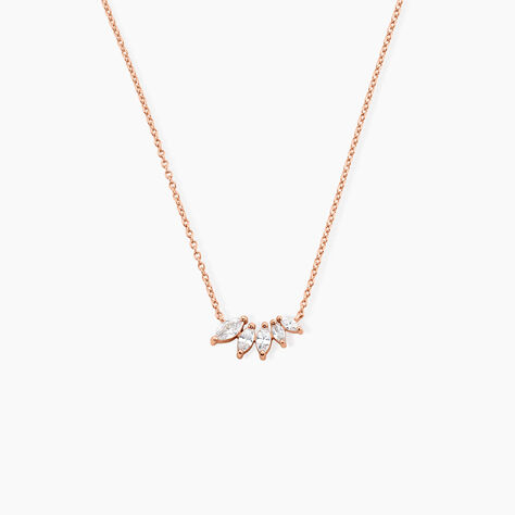 Collier Duchesse Argent Rose Oxyde De Zirconium - Colliers fantaisie Femme | Histoire d&rsquo;Or