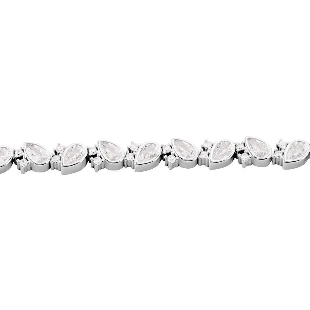 Bracelet Brogan Argent Blanc Oxyde De Zirconium - Bracelets Femme | Histoire d’Or