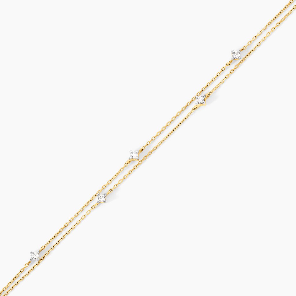 Bracelet Giordano Or Jaune Diamant Synthétique - Nouveautés Femme | Histoire d’Or