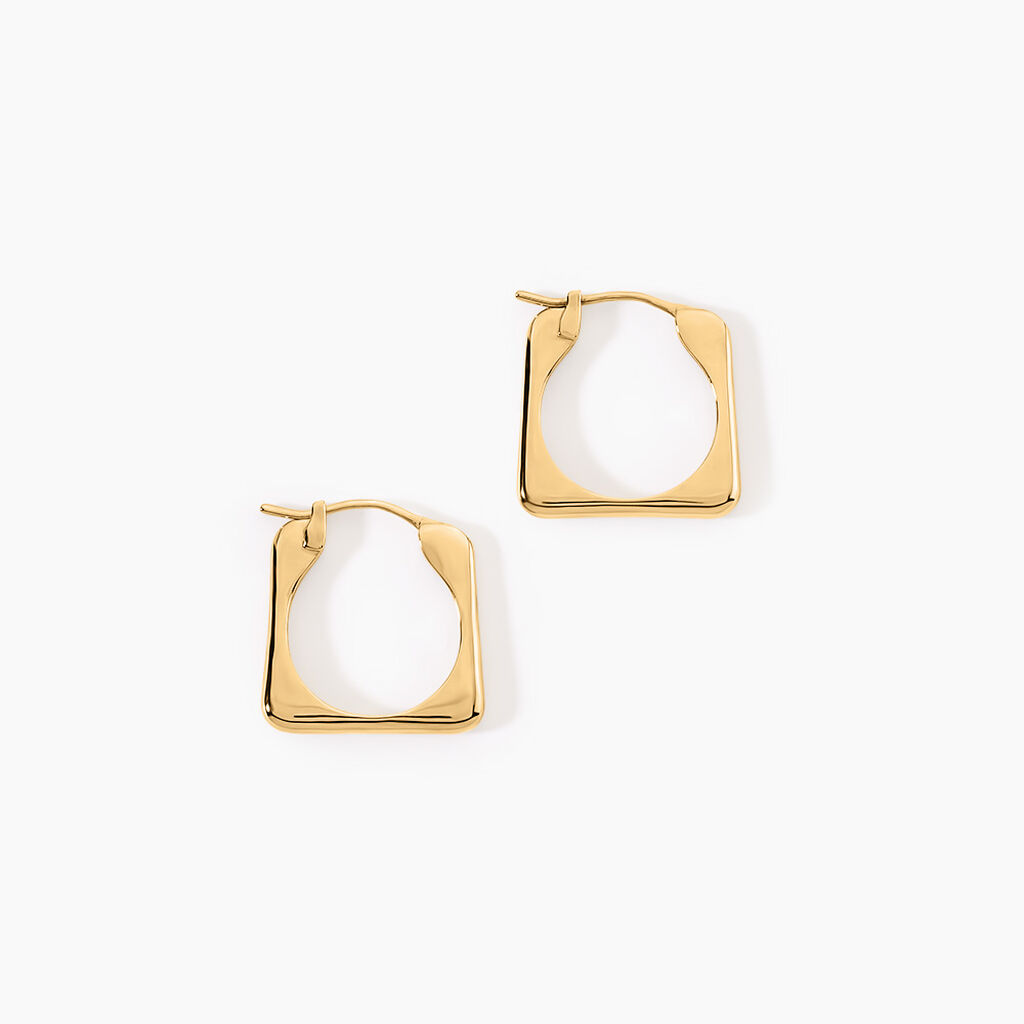Cr&eacute;oles Beathag Argent Dor&eacute; A L'Or 750/1000 - Boucles d'oreilles cr&eacute;oles Femme | Histoire d&rsquo;Or