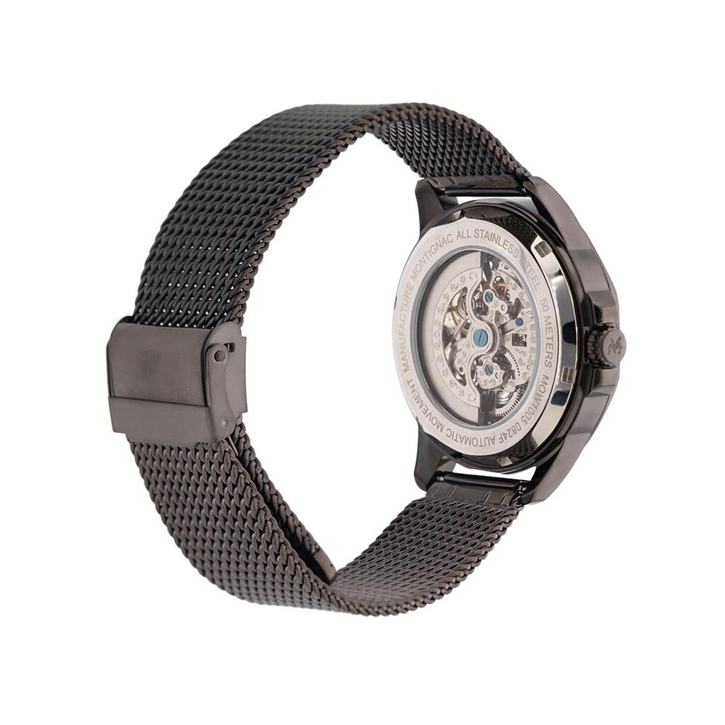 Montre Montignac Round Automatique Noir - Montres Homme | Histoire d’Or