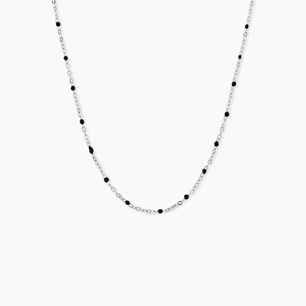 Collier Polka Argent Blanc - Bijoux sans pierre Femme | Histoire d&rsquo;Or