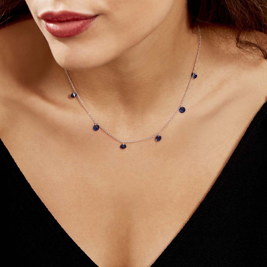 Collier Lidiwine Argent Blanc Oxyde - Colliers fantaisie Femme | Histoire d&rsquo;Or