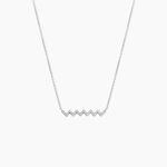 Collier Elixanne Argent Blanc Oxyde De Zirconium - Colliers fantaisie Femme | Histoire d&rsquo;Or