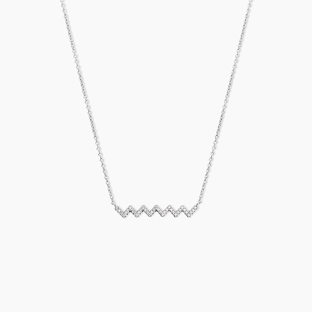 Collier Elixanne Argent Blanc Oxyde De Zirconium - Nouveautés Femme | Histoire d’Or