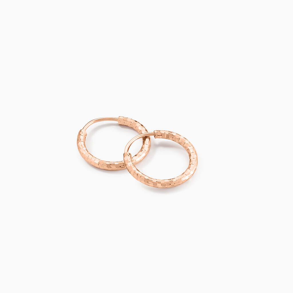 Créoles Argent Rose Agathe - Boucles d'oreilles créoles Femme | Histoire d’Or