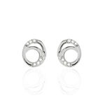 Boucles D'oreilles Puces Annea Argent Blanc Oxyde De Zirconium - Boucles d'oreilles fantaisie Femme | Histoire d&rsquo;Or
