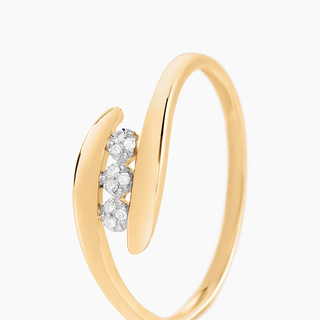 Bague Delphine Or Jaune Diamant - Bagues avec pierre Femme | Histoire d’Or