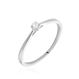 Bague Solitaire Victoria Or Blanc Diamant - Bagues solitaires Femme | Histoire d’Or