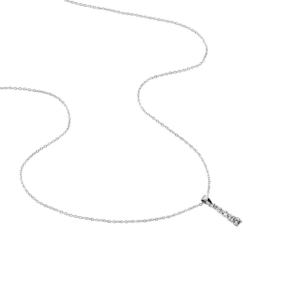 Collier Henriet Argent Blanc Oxyde De Zirconium - Colliers fantaisie Femme | Histoire d’Or