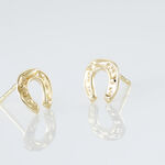 Boucles D'oreilles Puces Freyia Cheval Or Jaune - Clous d'oreilles Famille | Histoire d&rsquo;Or