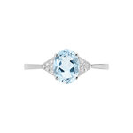 Bague Andreani Or Blanc Topaze Et Oxyde De Zirconium - Bagues solitaires Femme | Histoire d&rsquo;Or