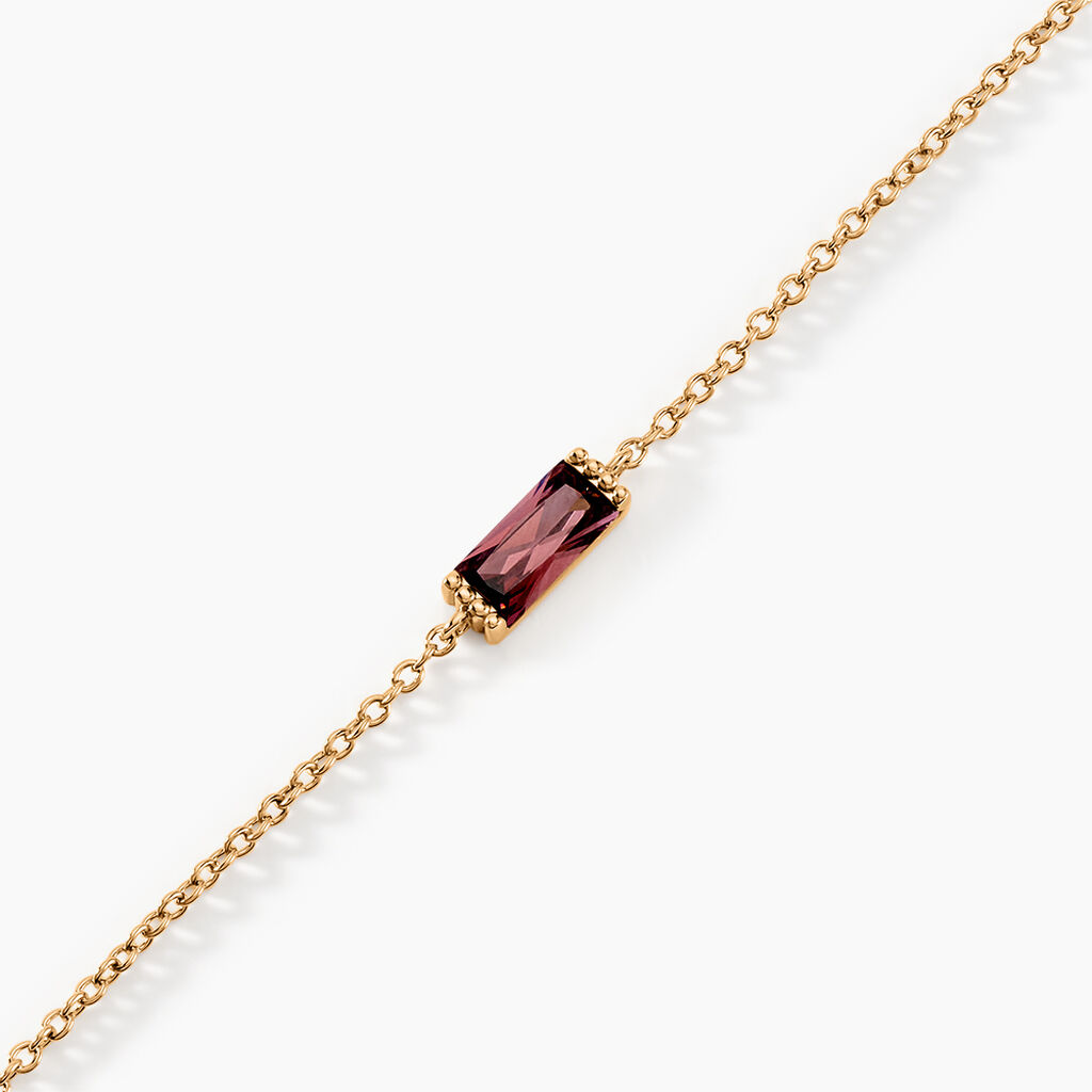 Bracelet Luccia Plaqu&eacute; Or Dor&eacute; Pierre D'imitation - Bracelets Femme | Histoire d&rsquo;Or