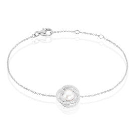 Bracelet Matilda Argent Blanc Perle De Culture Et Oxyde De Zirconium - Bracelets fantaisie Femme | Histoire d’Or