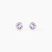Boucles D'oreilles Puces Edy Serti Clos Or Blanc Amethyste - Clous d'oreilles Femme | Histoire d&rsquo;Or