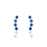 Boucles D'oreilles Puces Karrie Argent Blanc Oxyde De Zirconium