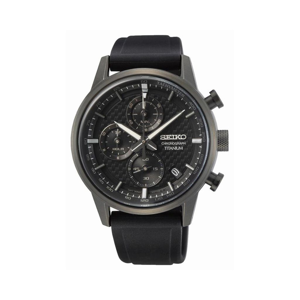 Montre Seiko Sport Titane Noir - Montres Homme | Histoire d&rsquo;Or