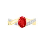 Bague Candice Or Jaune Rubis - Bagues solitaires Femme | Histoire d&rsquo;Or