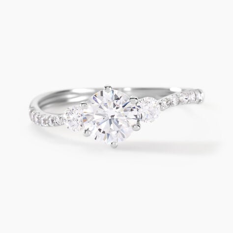 Bague Berata Or Blanc Oxyde De Zirconium - Bagues solitaires Femme | Histoire d’Or