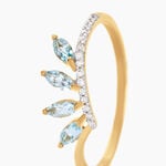 Bague Tiara Or Jaune Topaze Oxyde De Zirconium - Bagues avec pierre Femme | Histoire d&rsquo;Or