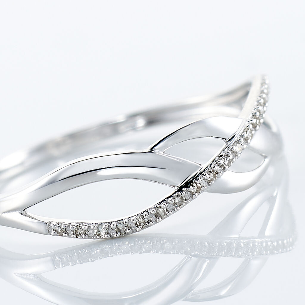 Bague Omnia Or Blanc Diamant - Bagues avec pierre Femme | Histoire d’Or