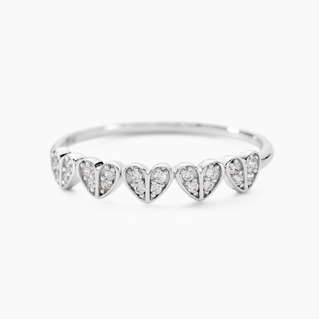 Bague Declaration Argent Blanc Oxyde De Zirconium - Bagues avec pierre Femme | Histoire d&rsquo;Or