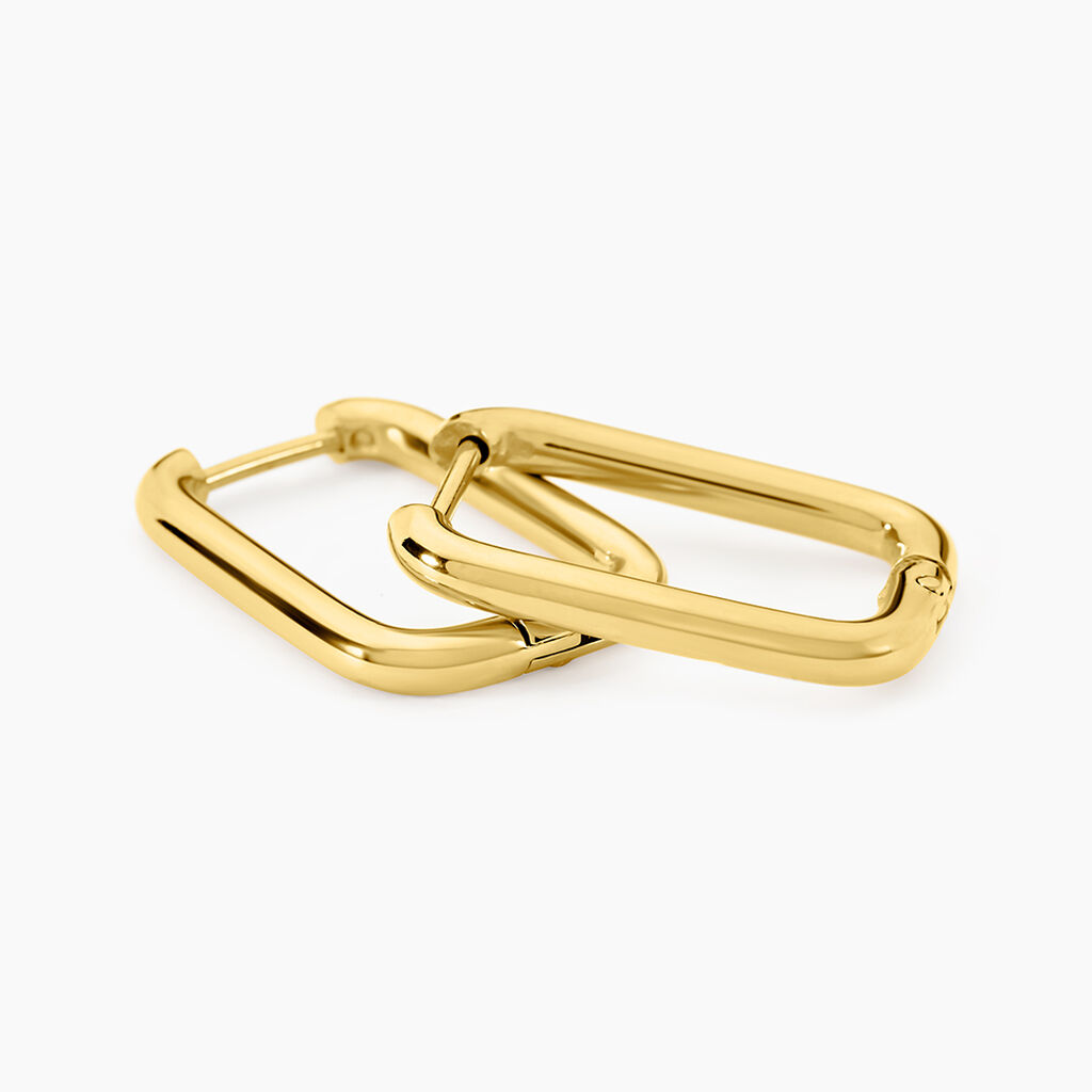 Cr&eacute;oles Figari Acier Jaune - 10 mm - Boucles d'oreilles cr&eacute;oles Femme | Histoire d&rsquo;Or