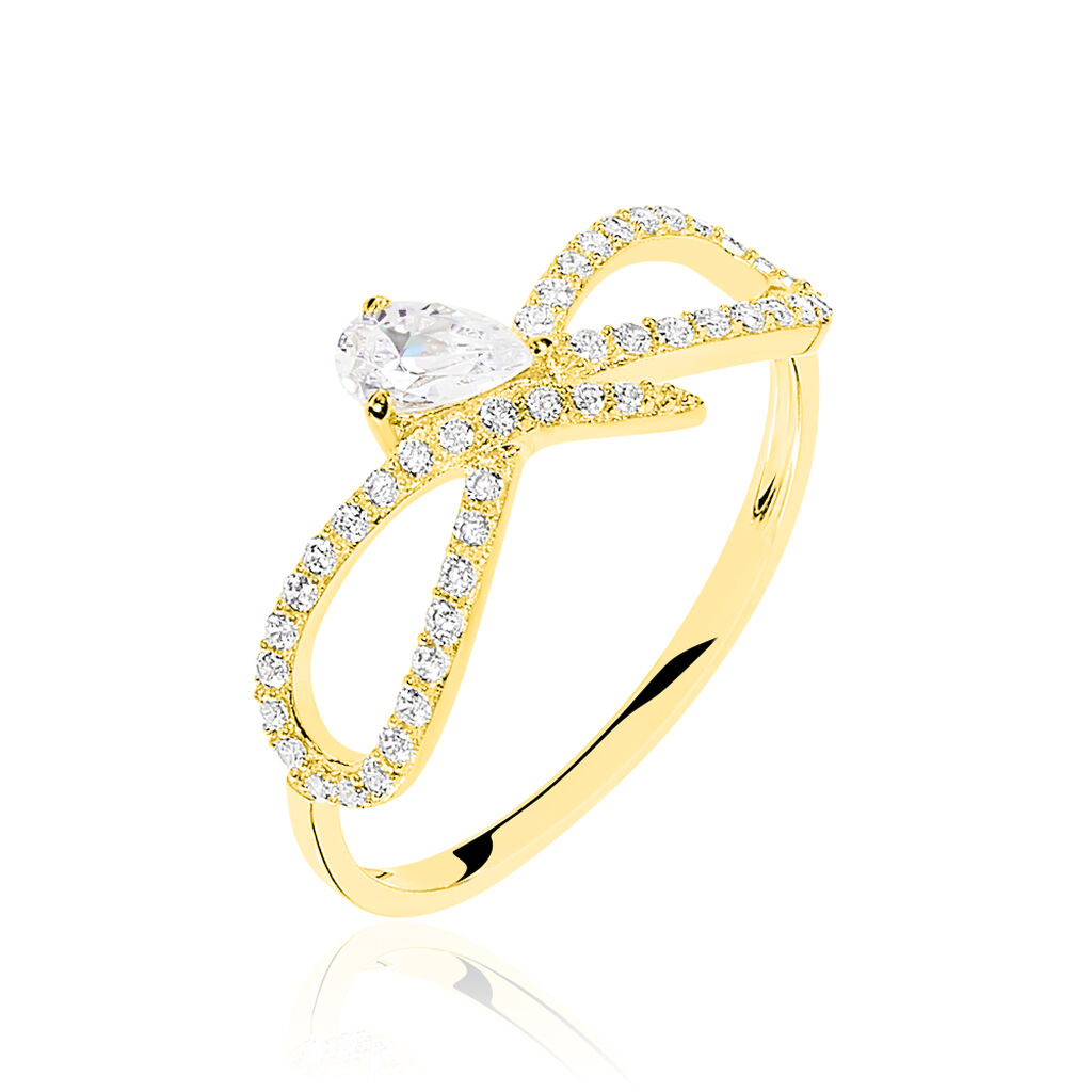 Bague Myrtle Or Jaune Oxyde De Zirconium - Bagues solitaires Femme | Histoire d’Or