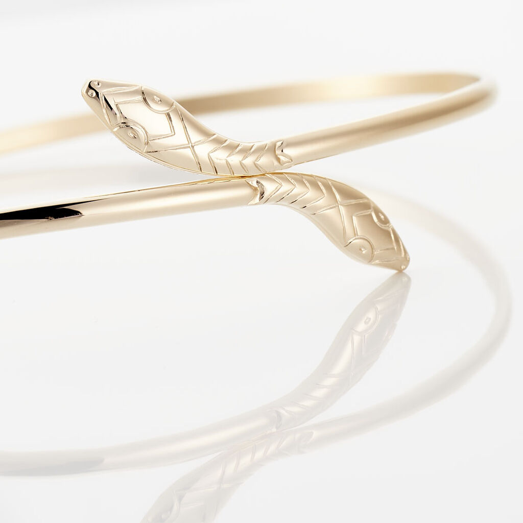 Bracelet Jonc Wandala Plaqu&eacute; Or Jaune - Bijoux sans pierre Femme | Histoire d&rsquo;Or