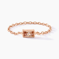 Bague Aselya Argent Rose Oxyde De Zirconium