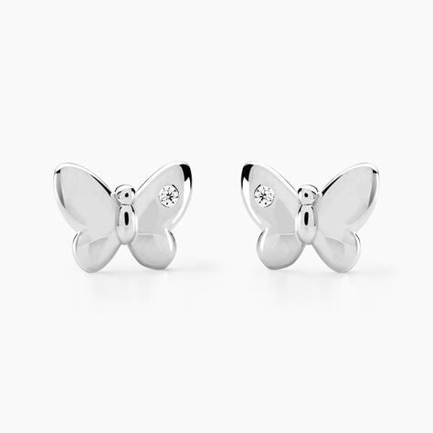 Boucles D'oreilles Puces Diep Argent Blanc Oxyde De Zirconium - Boucles d'oreilles fantaisie Femme | Histoire d&rsquo;Or