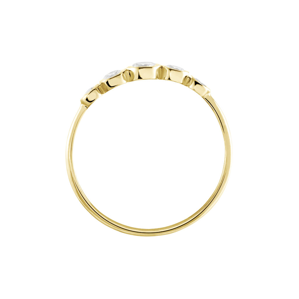 Bague Or Jaune Sabinus Oxydes De Zirconium - Bagues avec pierre Femme | Histoire d’Or