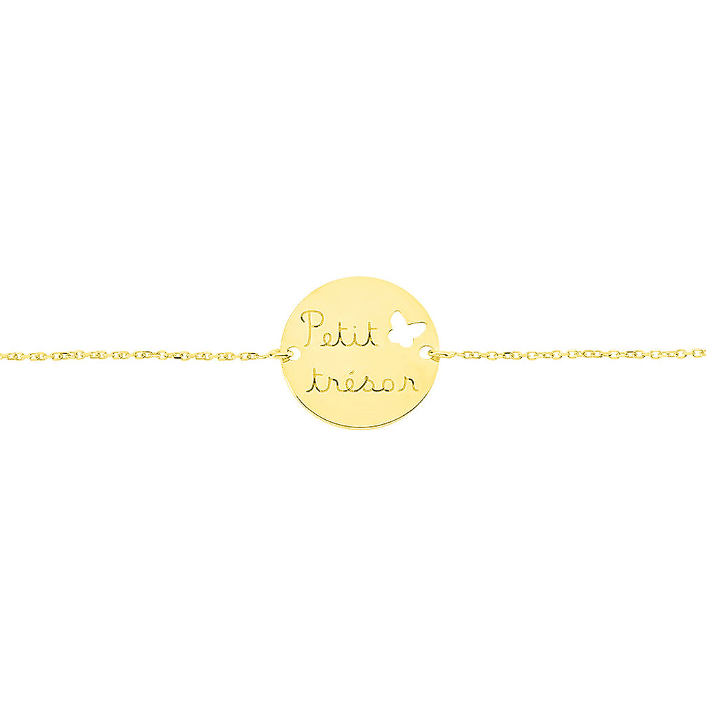 Bracelet Benedicte Message Or Jaune - Bracelets Naissance Enfant | Histoire d&rsquo;Or