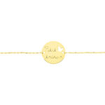 Bracelet Benedicte Message Or Jaune - Bracelets Naissance Enfant | Histoire d&rsquo;Or