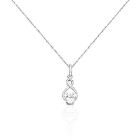 Collier Ylianna Argent Blanc Oxyde De Zirconium - Colliers fantaisie Femme | Histoire d&rsquo;Or
