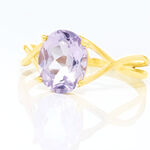 Bague Solitaire Armaelle Or Jaune Amethyste - Bagues solitaires Femme | Histoire d&rsquo;Or