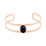 Bracelet Jonc Eline Acier Rose Pierre De Synthese - Bracelets joncs Femme | Histoire d&rsquo;Or