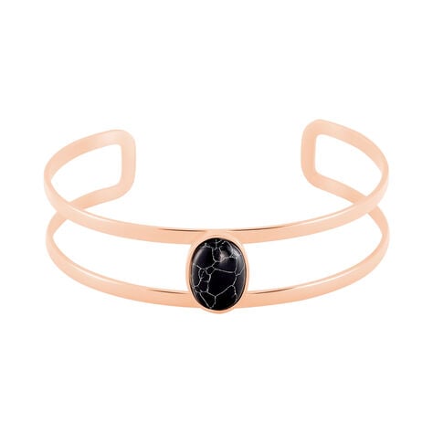 Bracelet Jonc Eline Acier Rose Pierre De Synthese - Bracelets joncs Femme | Histoire d&rsquo;Or