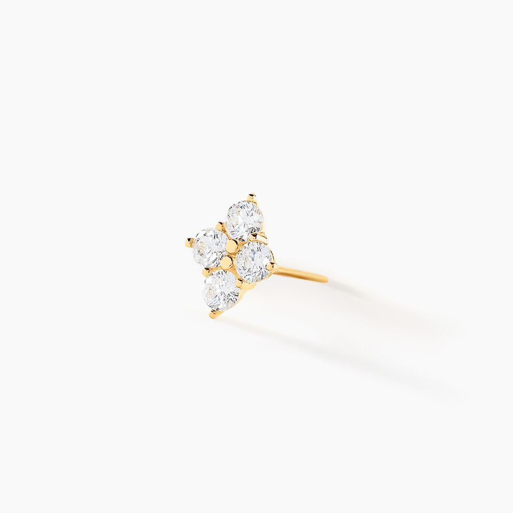 Boucles D'oreilles Puces Margh Or Jaune Oxyde De Zirconium - Clous d'oreilles Femme | Histoire d&rsquo;Or