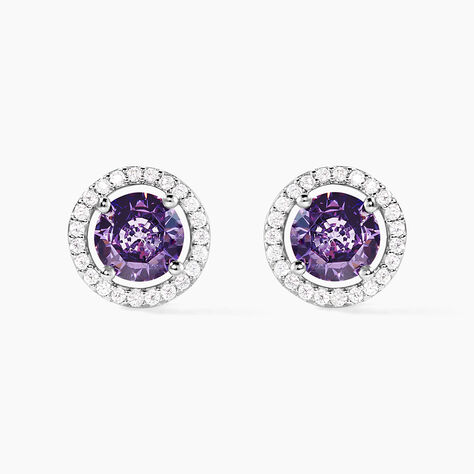 Boucles D'oreilles Puces Rio Argent Blanc Oxyde - Boucles d'oreilles fantaisie Femme | Histoire d’Or