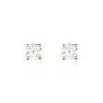 Boucles D'oreilles Puces Or Jaune Victoria Diamants - Clous d'oreilles Femme | Histoire d&rsquo;Or