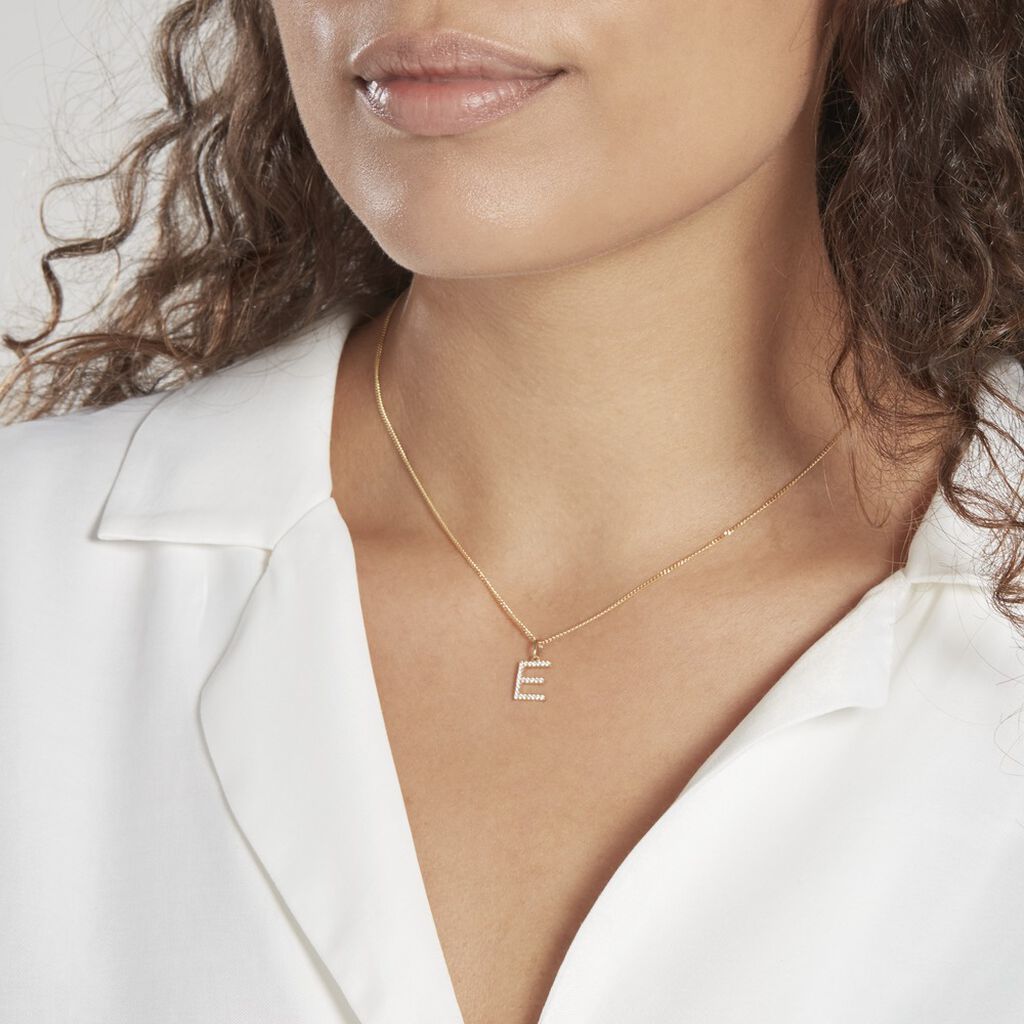 Pendentif Klementine Or Jaune Oxyde De Zirconium - Pendentifs Famille | Histoire d’Or