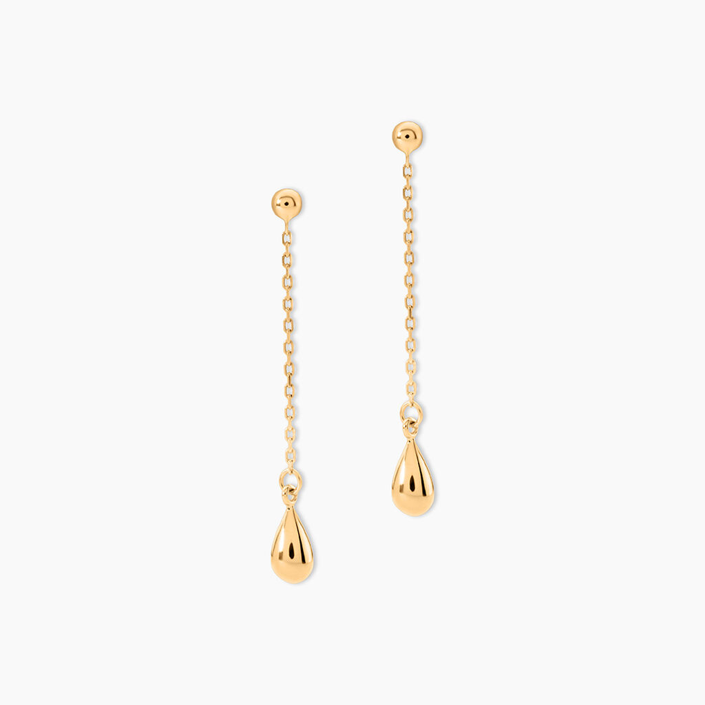 Boucles D'Oreilles Pendantes Maheva Plaqu&eacute; Or Jaune - Boucles d'oreilles fantaisie Femme | Histoire d&rsquo;Or